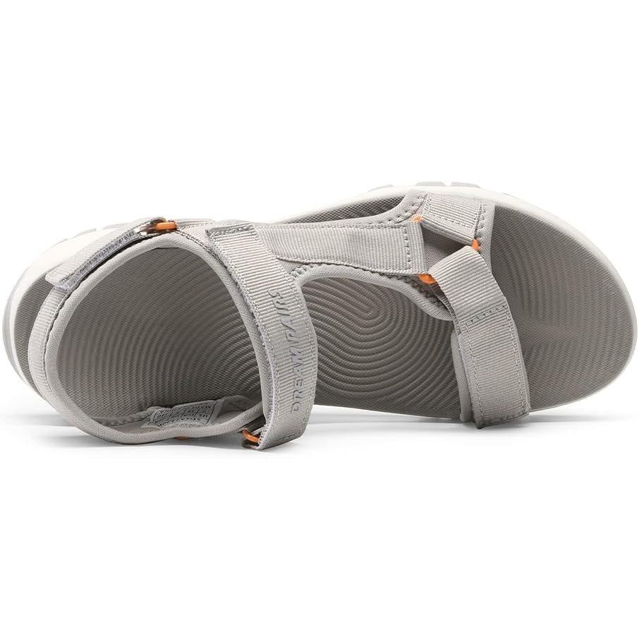 Dream Pairs Womens Size 8 Gray Hook Loop Lightweight Quick Dry Hiking Sandals
