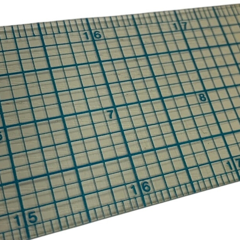 New 18" Long Counted Cross Stitch 8 to 16 Count Plastic Ruler Marking Craft Tool