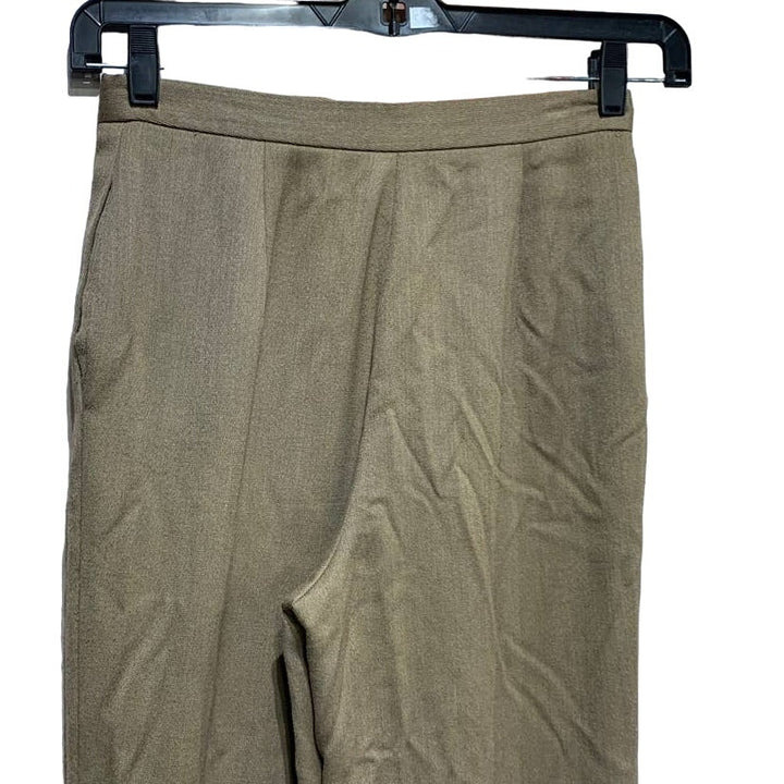 Vintage Size 8 Fully Lined Pleated Front Straight Leg Wool Blend Career Pants
