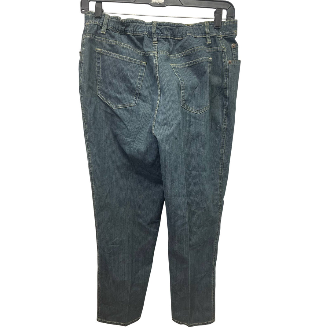 Bill Blass Womens Size 16 PolySpandex Straight Leg Back Elastic Waist Jeans