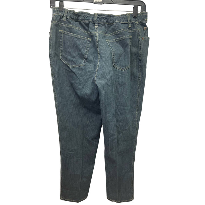 Bill Blass Womens Size 16 PolySpandex Straight Leg Back Elastic Waist Jeans