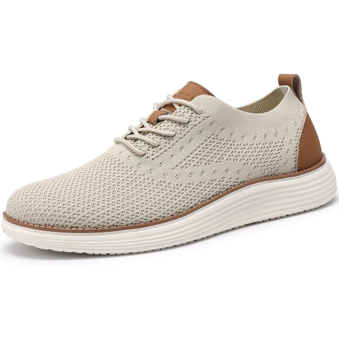 New Vilocy Mens 8 Light Gray Mesh Lace Up Lightweight Oxford Sneaker Shoes