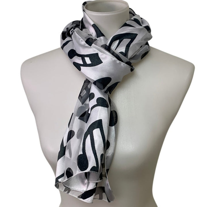 Musical Note Treble Clef Colorful Butterflies Womens Fashion Polyester Scarf