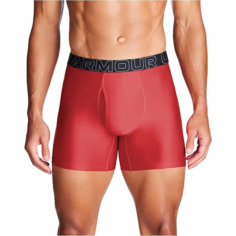 New Under Armour 3 Pack Mens Small Standard Tech 6" Inseam Boxer Brief Underwear