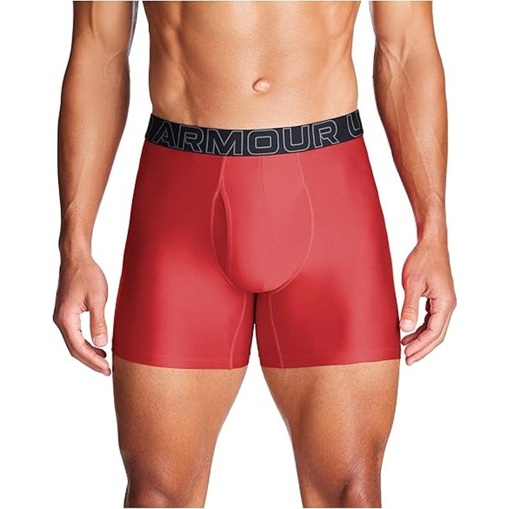 New Under Armour 3 Pack Mens Small Standard Tech 6" Inseam Boxer Brief Underwear