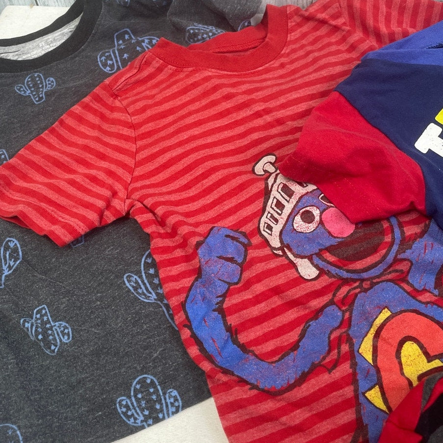 Lot of 5 Baby Boys 2T Long &amp; Short Sleeve Grover Thomas Tee Shirts Tops