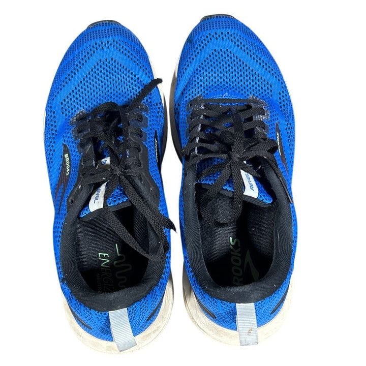 Brooks Revel Mens 10 Blue Black Mesh Lace Up Athletic Sneaker Shoes Good Cond