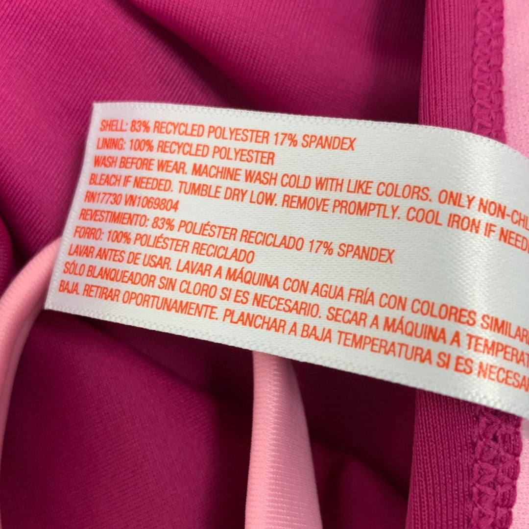 New Cat &amp; Jack Girls XL Plus (14) Solid Hot Pink 1PC Swim Swimsuit