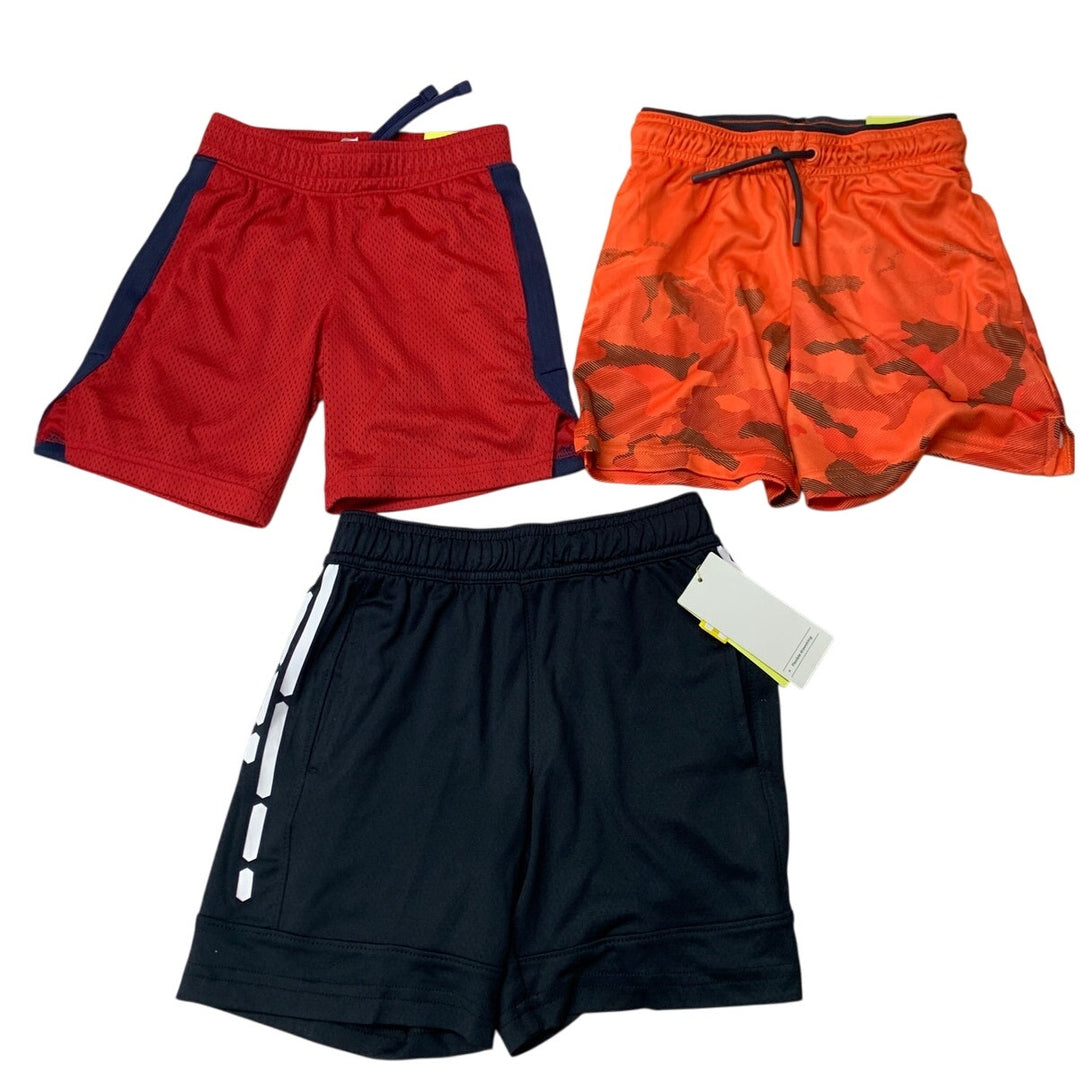 3 New All In Motion Boys XS (4/5) Quick Dry Moisture Wicking Athletic Shorts