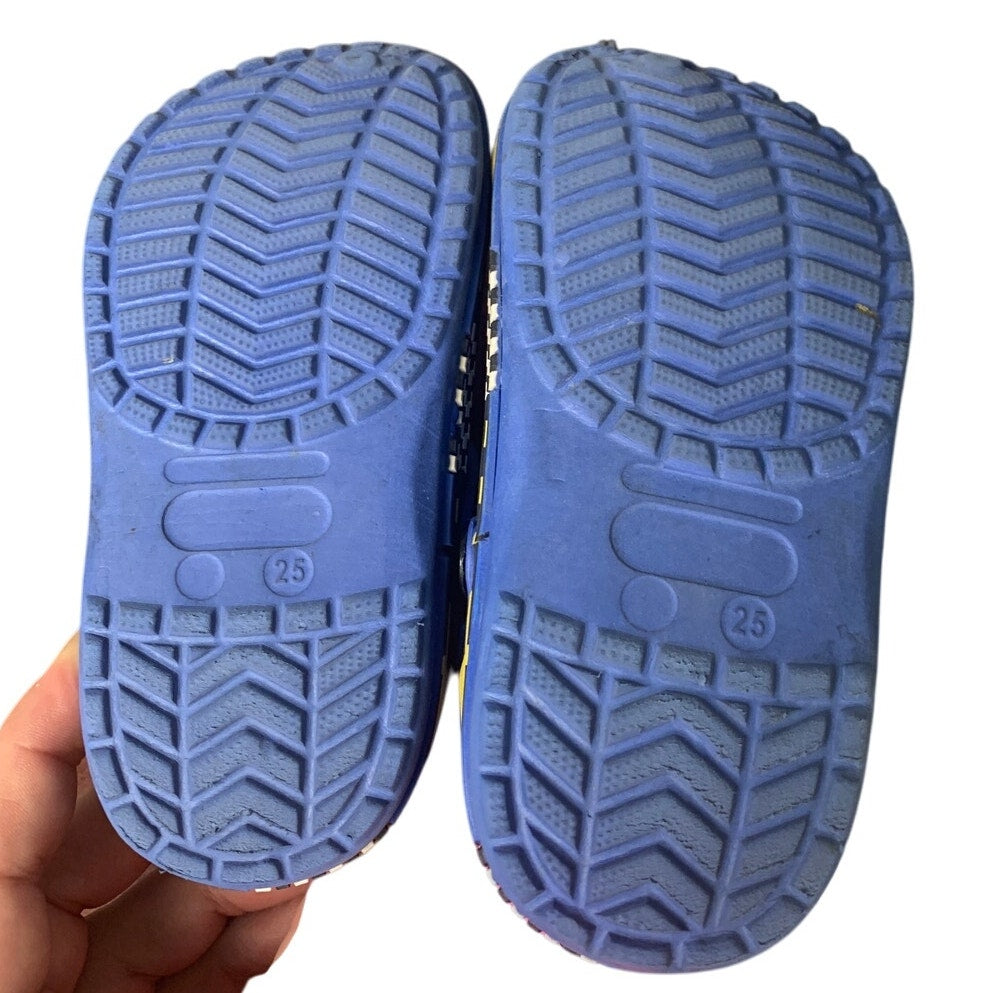 FolHaoth Toddler Boys Size 8.5 Blue Race Car Driver Slide On Clog Sandals