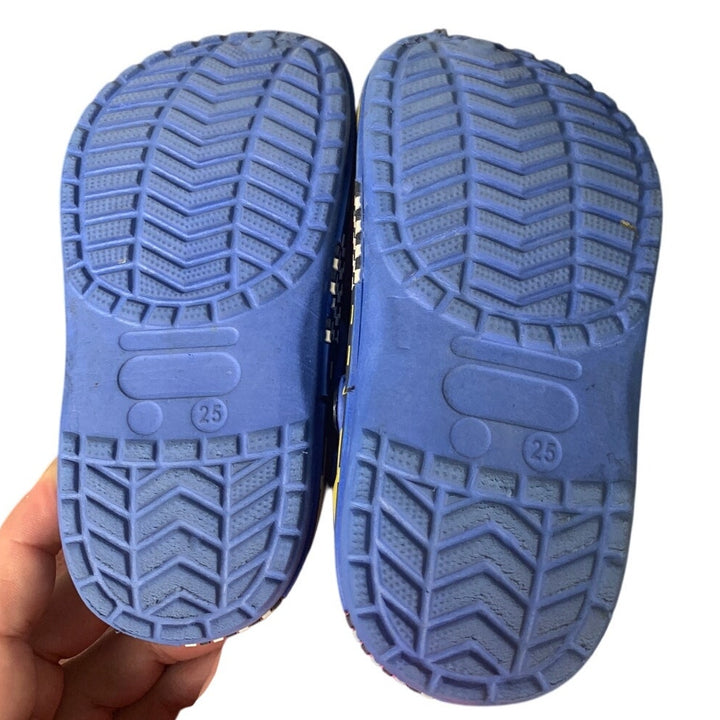 FolHaoth Toddler Boys Size 8.5 Blue Race Car Driver Slide On Clog Sandals