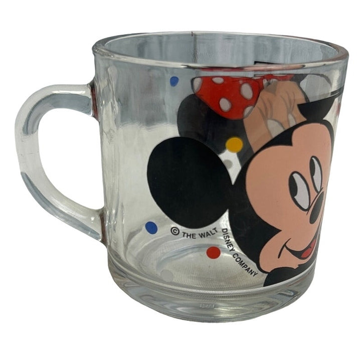 Vintage Anchor Disney Mickey Minnie Mouse Glass Mug Pez Dispenser Lot
