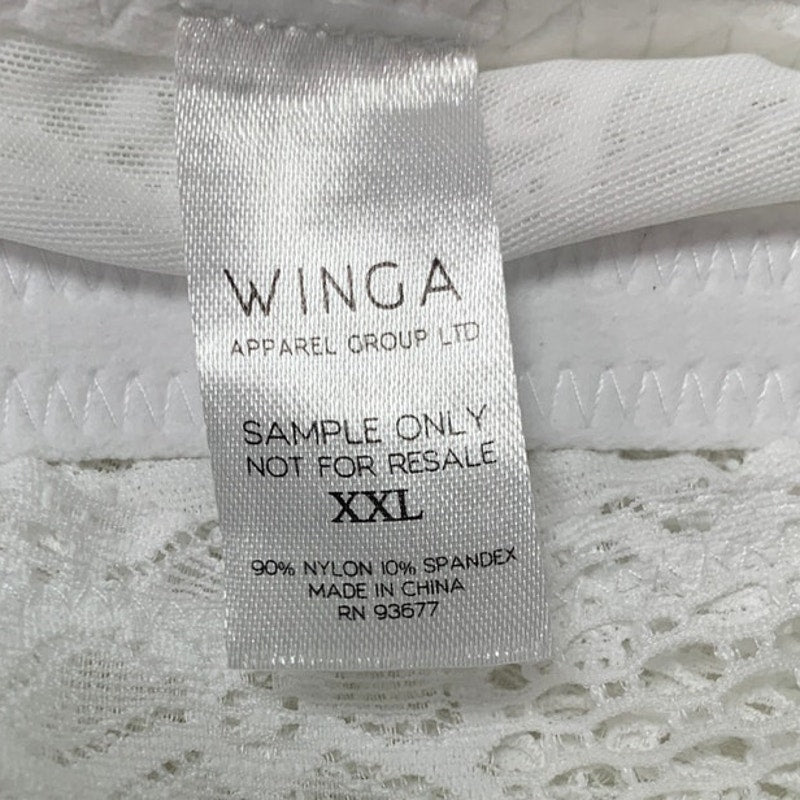 New Aerie Winga Womens XXL White Show Off Beachside Lace Padded Bra Top
