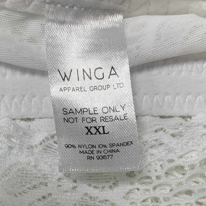 New Aerie Winga Womens XXL White Show Off Beachside Lace Padded Bra Top
