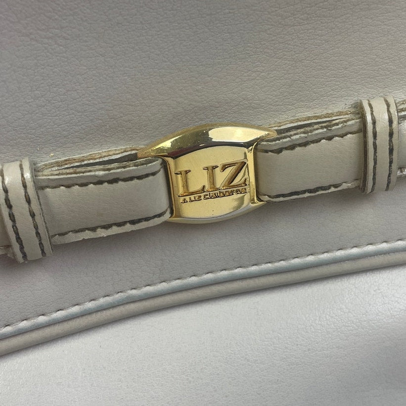 Liz Claiborne Faux Leather Detachable Shoulder Strap Multi Pocket Handbag Purse