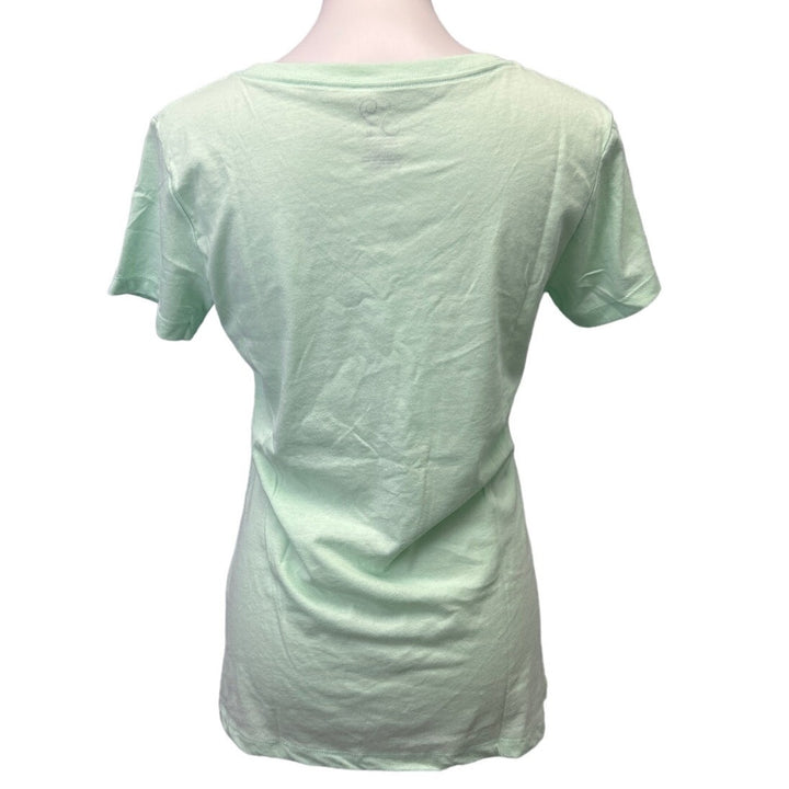 Lot of 3 New Womens Medium Ringspun Cotton Poly Blend V-Neck Short Sleeve Tees