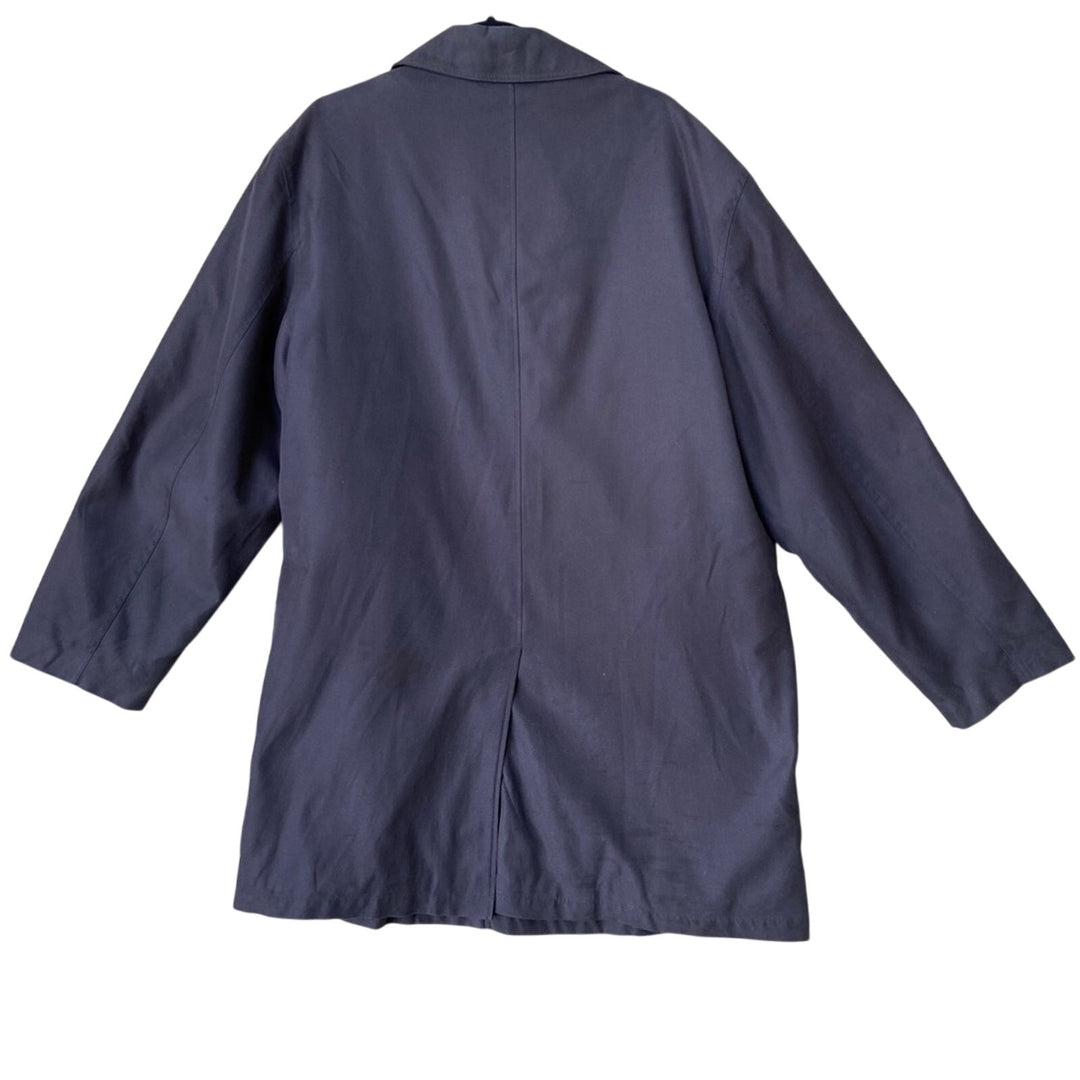 London Fog Mens 42R Regular Black Long Button Up Zip Out LIner Winter Coat