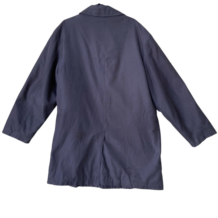 London Fog Mens 42R Regular Black Long Button Up Zip Out LIner Winter Coat
