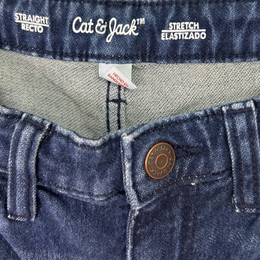 3 New Cat &amp; Jack Girls Size 7 Cotton Blend Stretch Denim Blue Jeans Jeggings