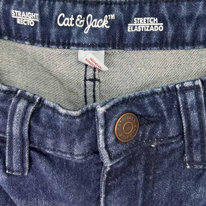 3 New Cat &amp; Jack Girls Size 7 Cotton Blend Stretch Denim Blue Jeans Jeggings