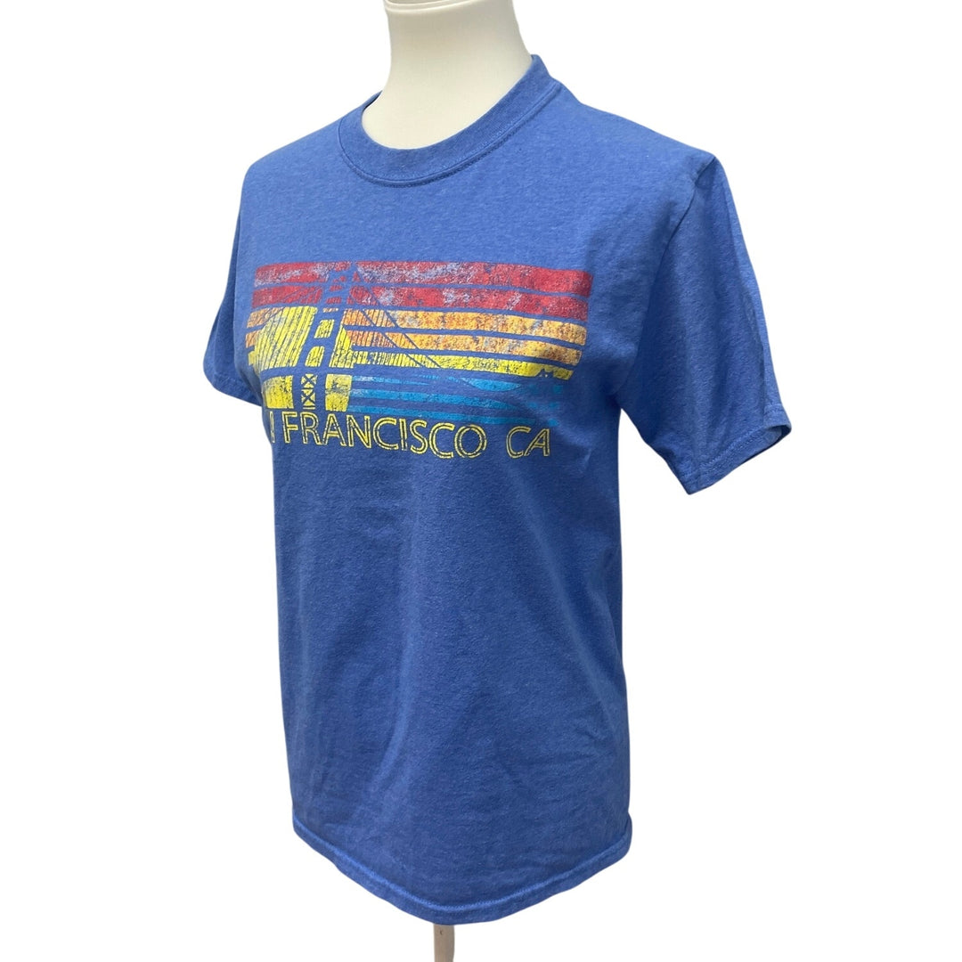 San Francisco Mens Small Vintage Style Short Sleeve Cotton Blend Tee Shirt