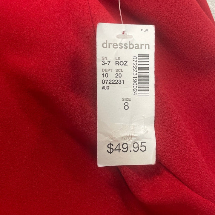 Roz &amp; Ali Womens Size 8 Red Fit n Flare Sleeveless Knee Length Dress