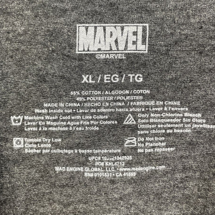 New Marvel Distressed Logo Mens XL Vintage Style Cotton Blend Short Sleeve Tee