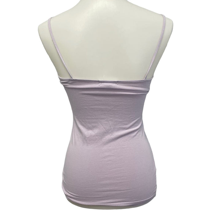 Forever 21 Juniors Large Spaghetti Strap Light Purple Cotton Blend Cami Top EUC