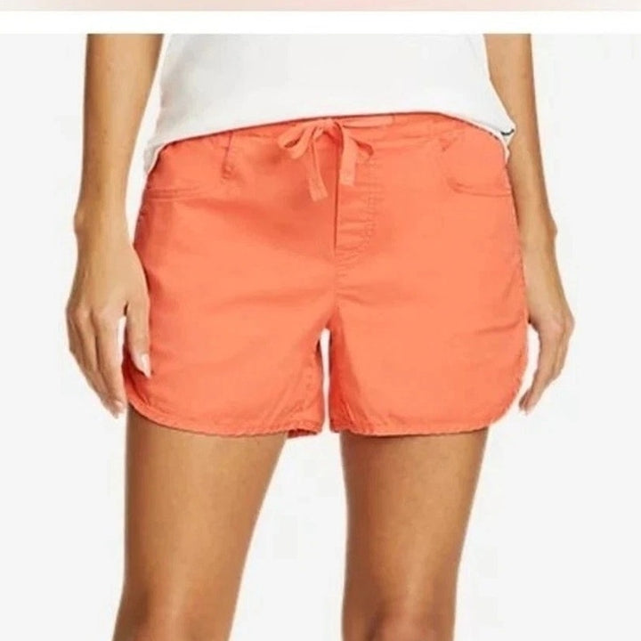 New Eddie Bauer Womens Size 16 Cayenne Aspire Stretch Cotton Pull On Shorts