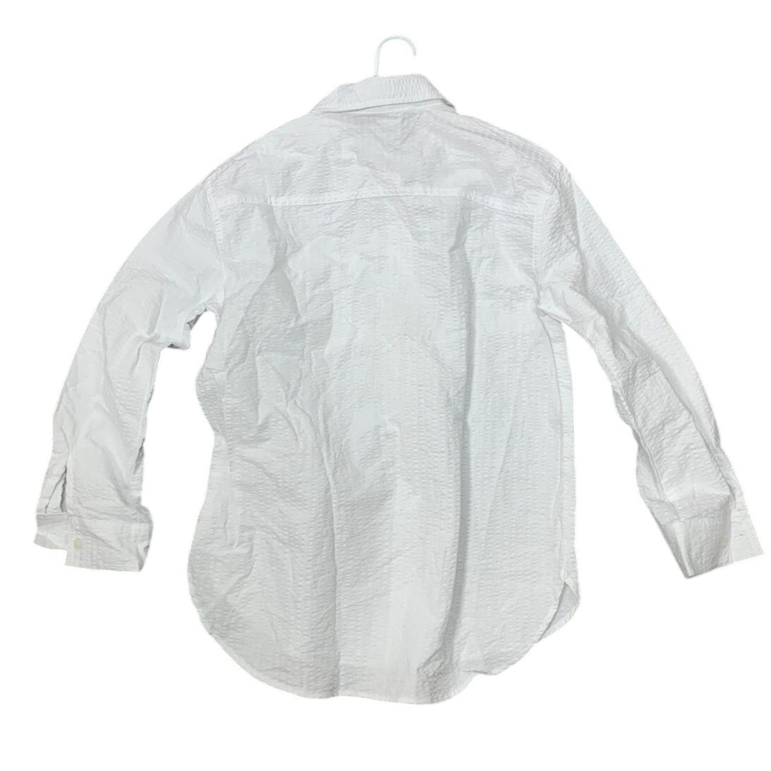 New Art Class Girls Small (6/7) White Long Sleeve 100% Cotton Button Up Shirt