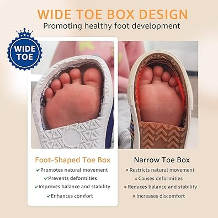 STQ Kids Toddler Boys 6 Green Hook Loop Wide Toe Box Non Slip Zero Drop Shoes