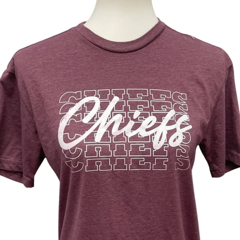 Chiefs Womens Small Sports Team Short Sleeve Cotton Blend Crew Neck Tee Shirt