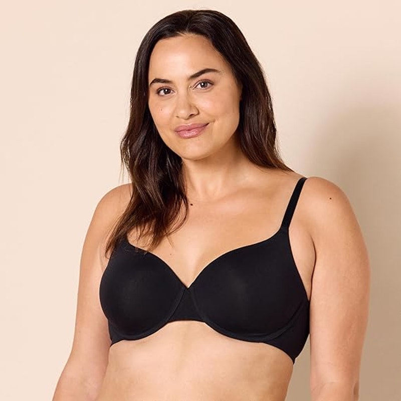 New 2-Pack Amazon Essentials Womens 32DDD Black Comfort Underwire T-Shirt Bras