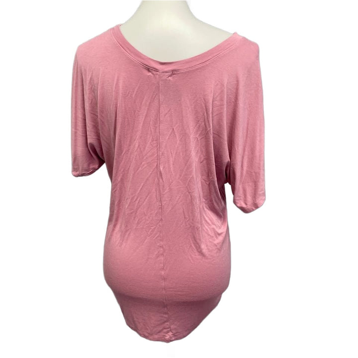 Hand Printed Upcycled Womens Large Valentine Love Love Love Long TShirt Blouse