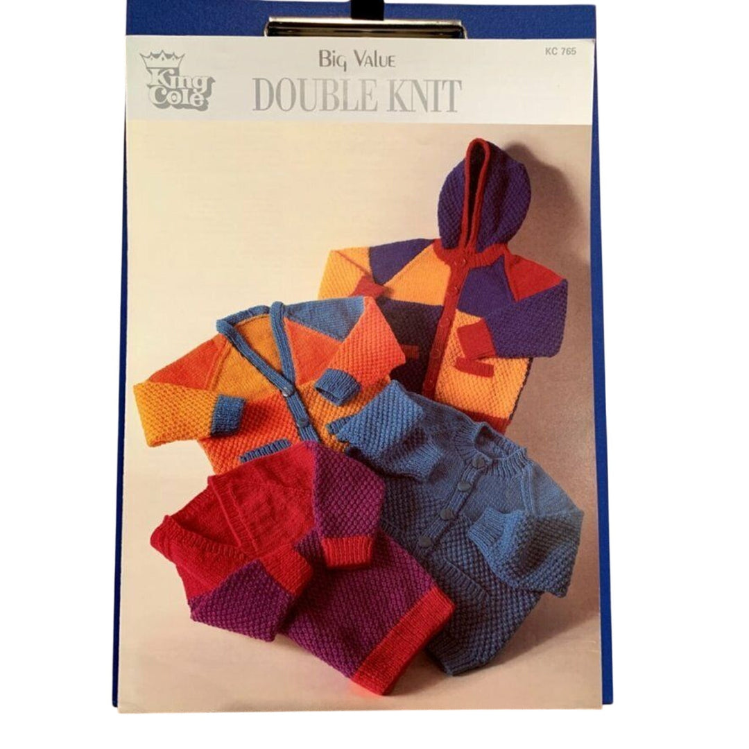 New King Cole KC765 Big Value DK Child Jacket Cardigan Sweater Knitting Pattern