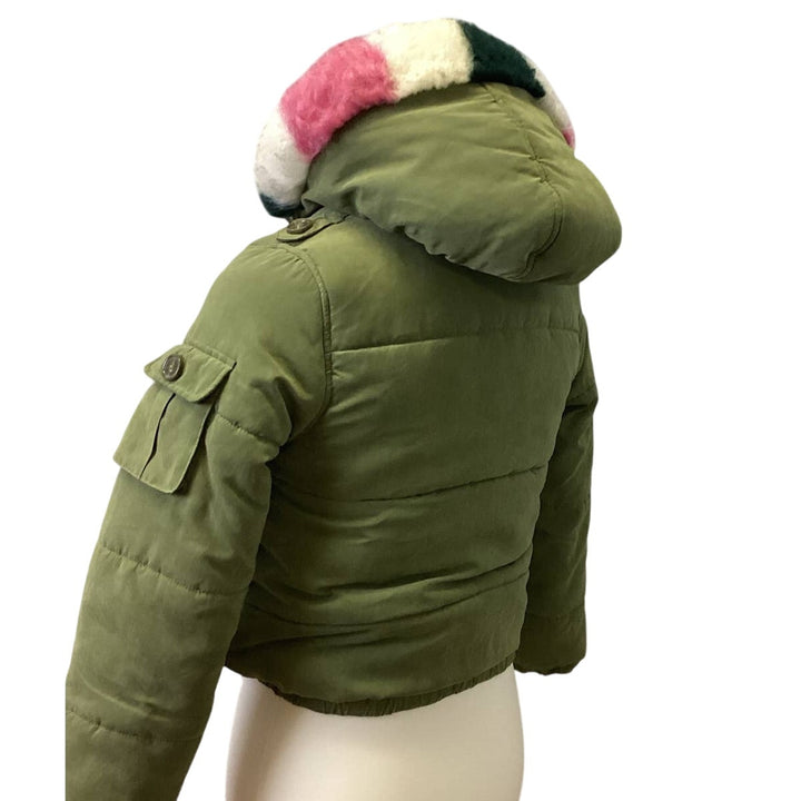 Jessica Simpson Girls Size Small 7-8 Warm Faux Fur Lined Hooded Full Zip Coat
