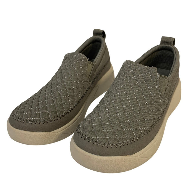 Staheekum Womens Size 9 Taupe Sneakers Quilted Slip On Round Toe Shoes