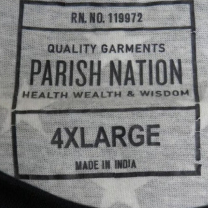Parish Nation Mens Size 4XL USA Flag Stars Striped Short Sleeve Cotton Tee Shirt