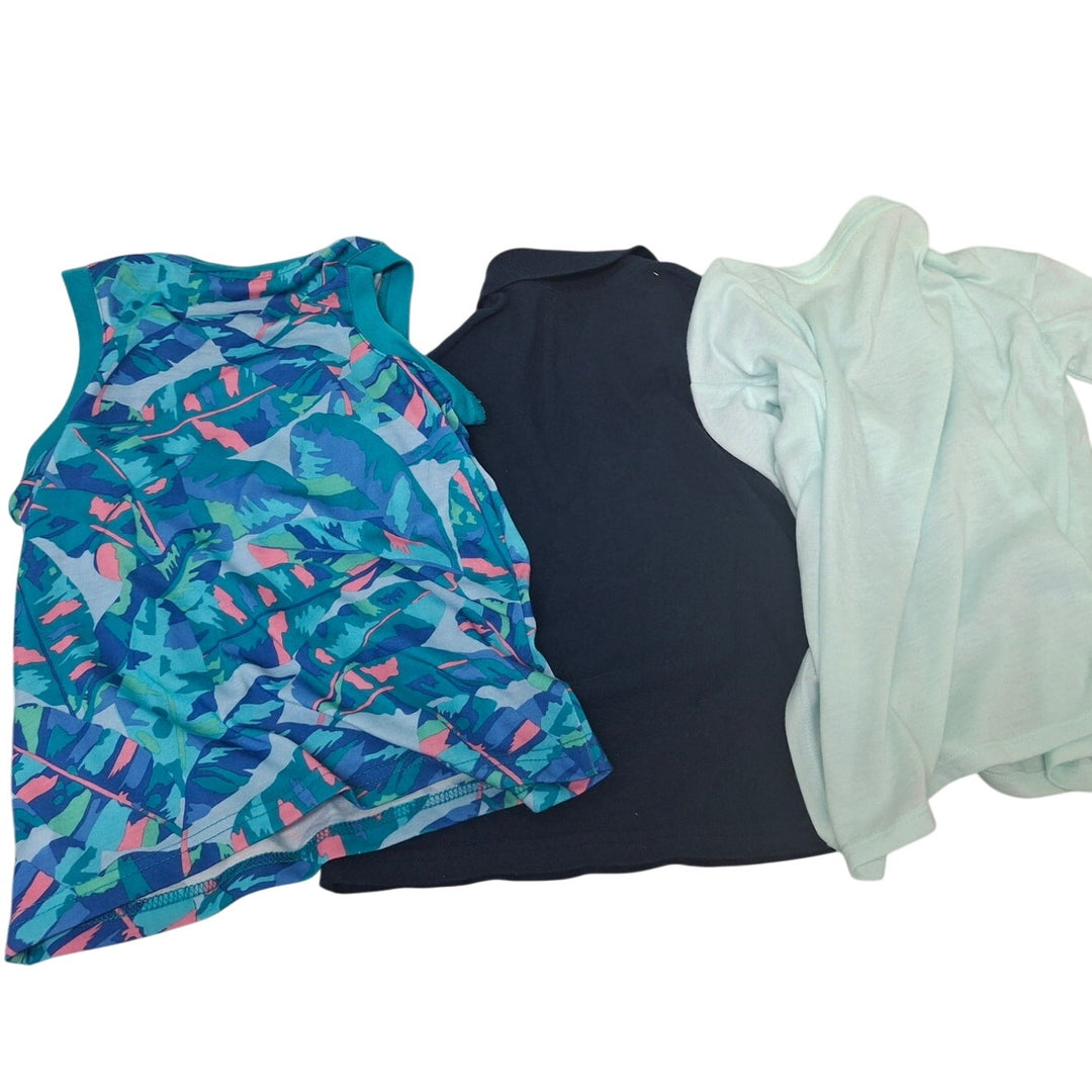 Lot of 3 Cat &amp; Jack Girls XS (4/5) Happy Bee Tank Top Navy Polo Shirt Lot