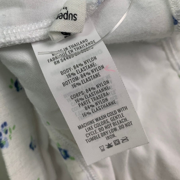 New Aerie Womens XXL Floral Textured Stripe Thin Adjustable Strap Bralette Bra