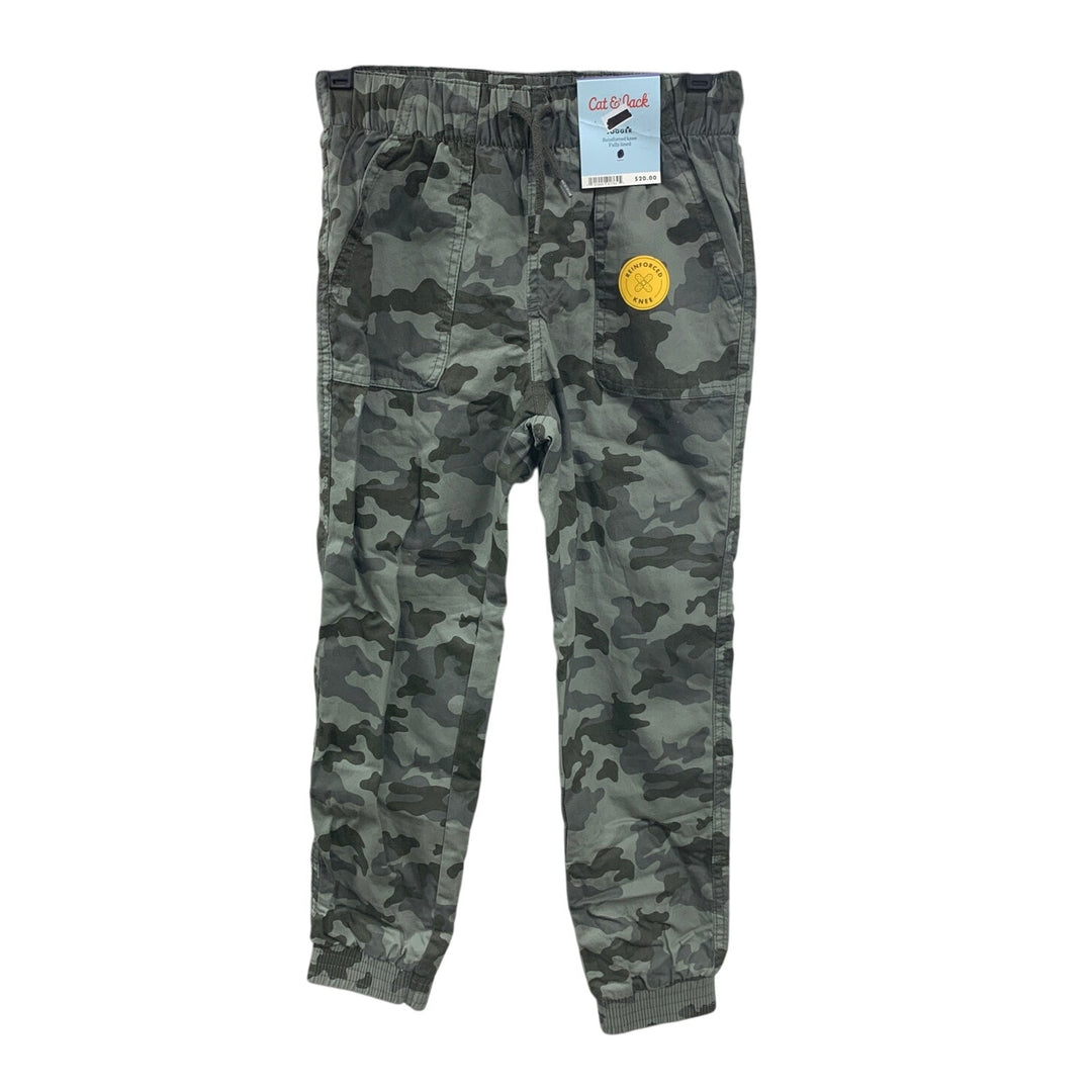 NWT New Cat &amp; Jack Boys Size 14 Reinforced Knee Fully Lined Camo Jogger Pants