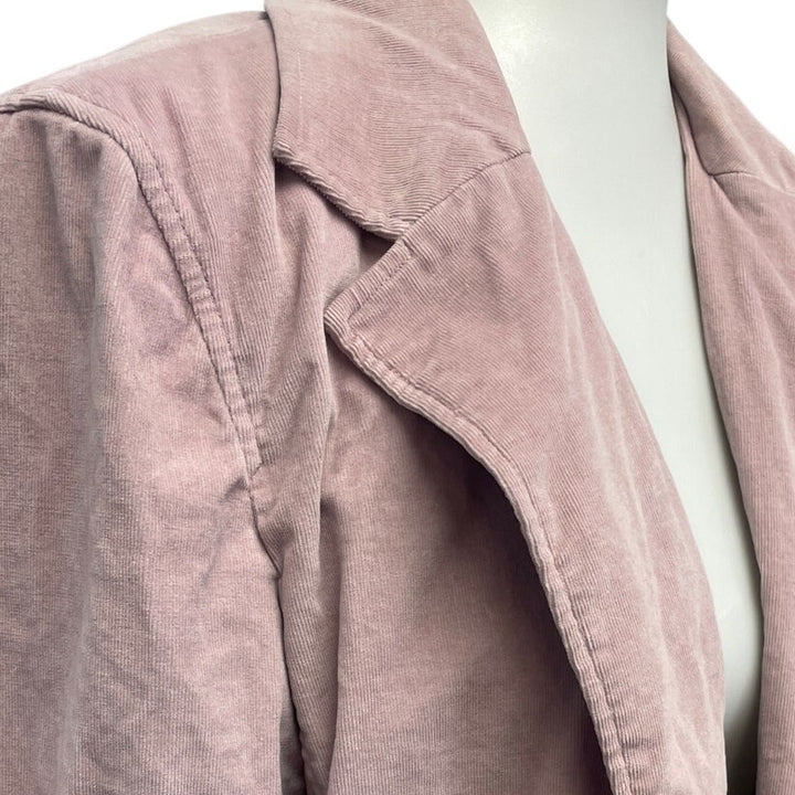 New Frontier Womens XL Corduroy Long Sleeve Button Up Lined Jacket w Pockets