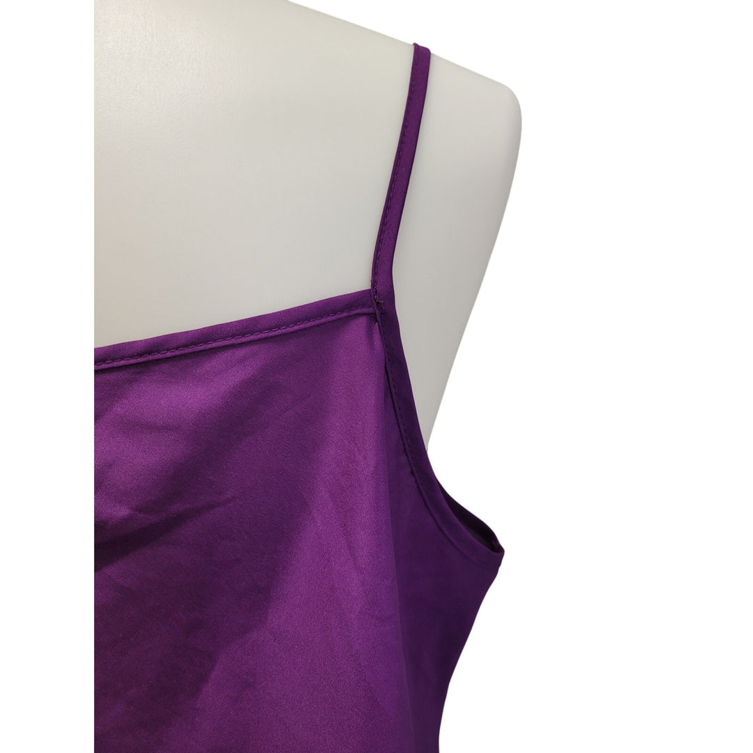 Womens Petite Large PL Strappy Royal Purple Cami Camisole Career Blouse Top