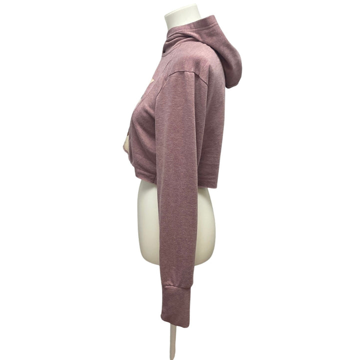 Hand Printed Upcycled Womens Medium Vintage Book Butterfly Page Cropped Hoodie
