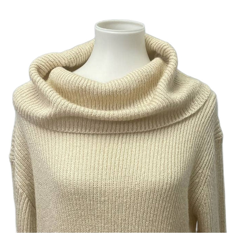 Becool Womens Large 100% Acrylic Long Sleeve Cowl Neck Long Knit Sweater