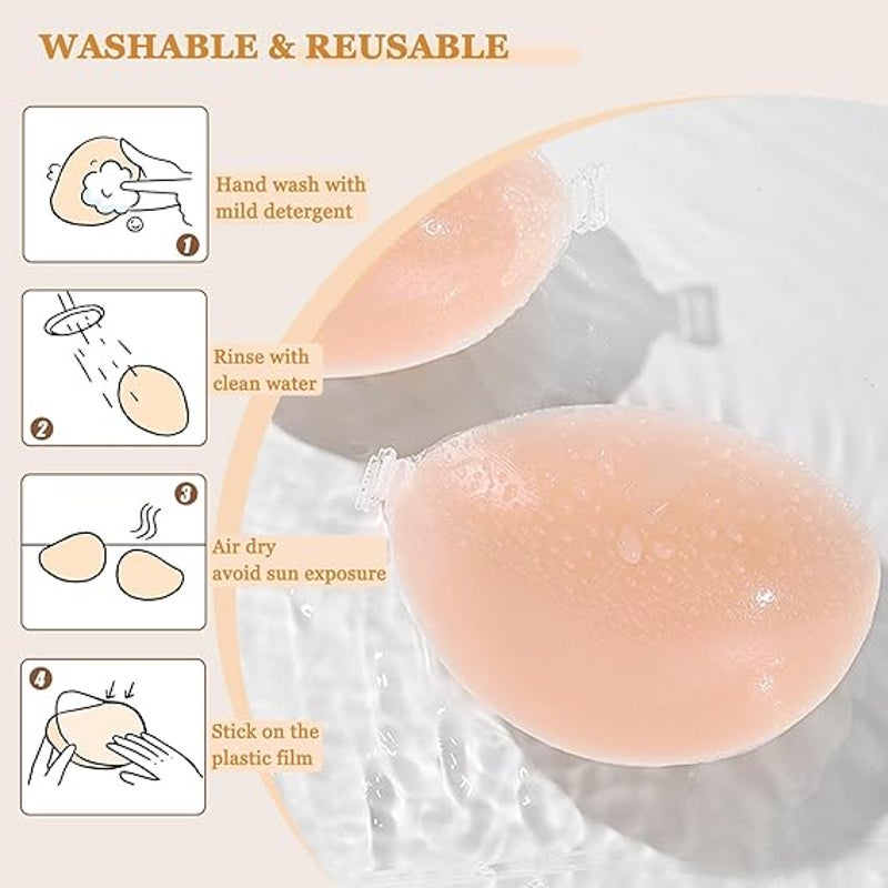 Invisible Bra Womens Size D Reusable Silicone Push Up Invisible Adhesive Bra