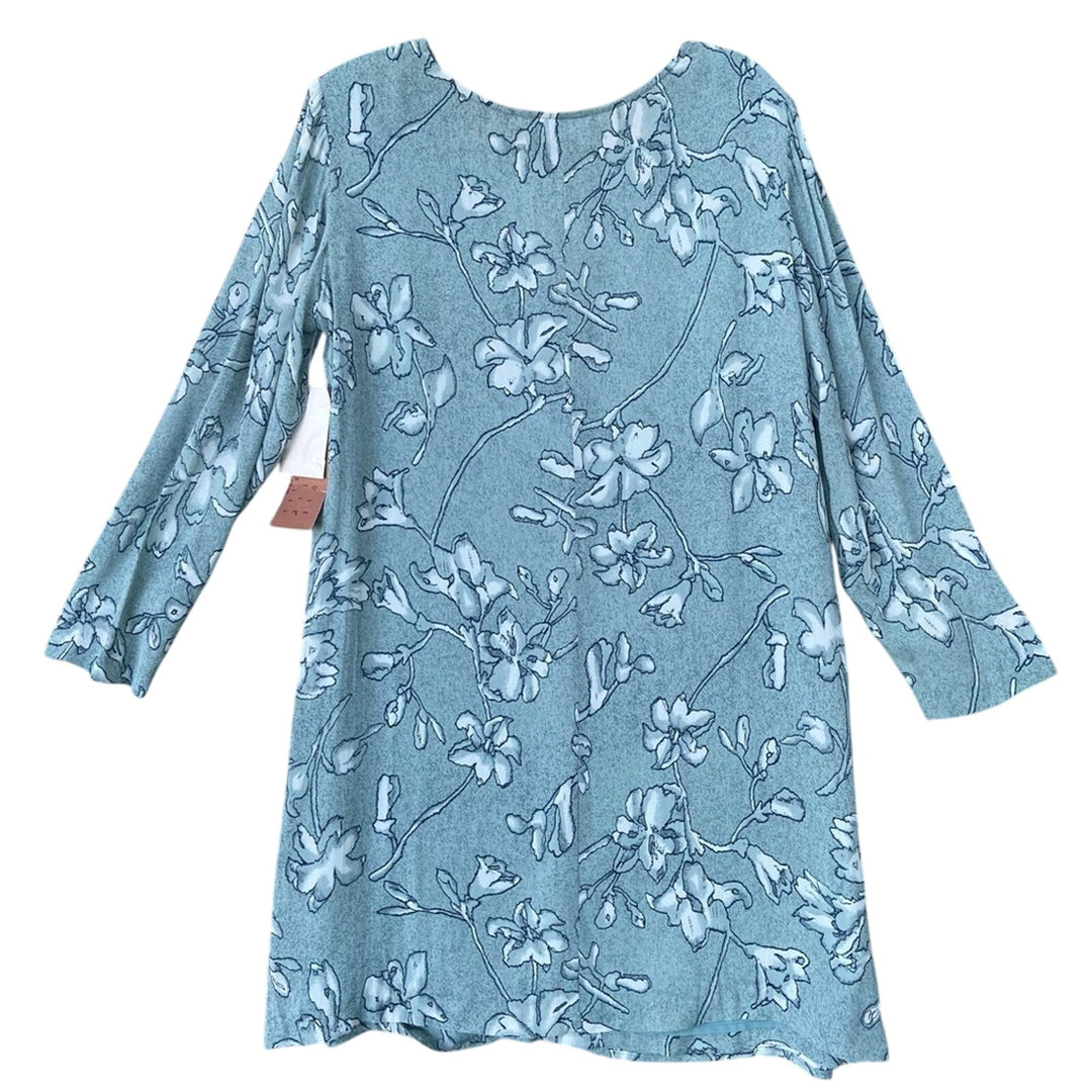 NWT New Carole Little Womens Size 14P Floral Long Sleeve Padded Shoulder Dress