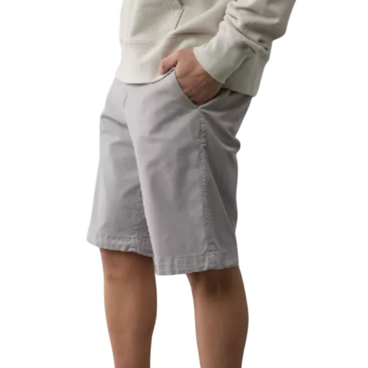 NWT New American Eagle Mens Size 32 Flex Below The Knee Light Gray Khaki Shorts
