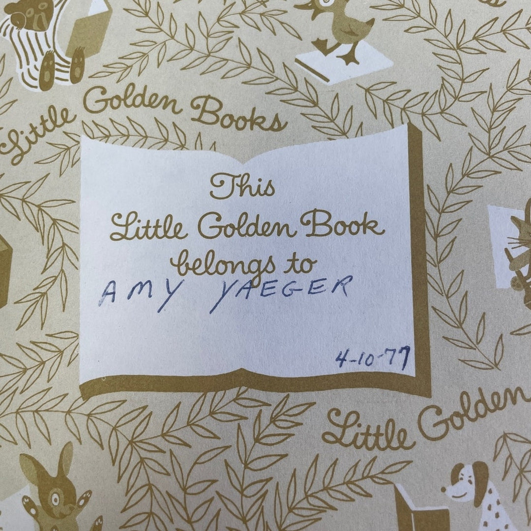 2 Vintage 1976 Little Golden Books Golden Egg Book Bunny Book Set Names Inside