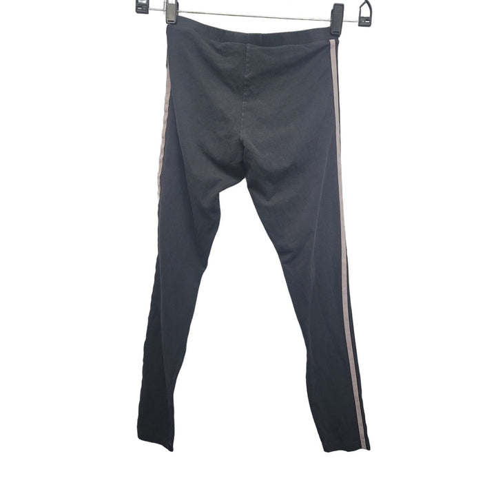 Adidas Womens Small Cotton Spandex Side Striped Athletic Leggings